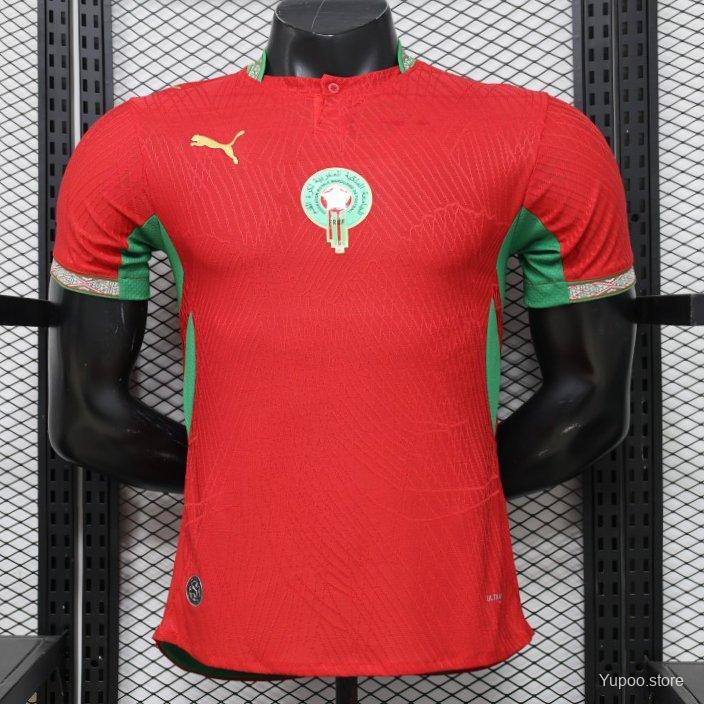 Camiseta de fútbol Marruecos 2026/27 LOCAL MANGA CORTA VERSION JUGADOR